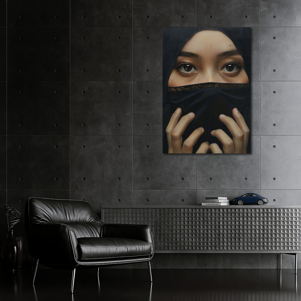 Mysterious Beauty: Portrait of a Girl in Black