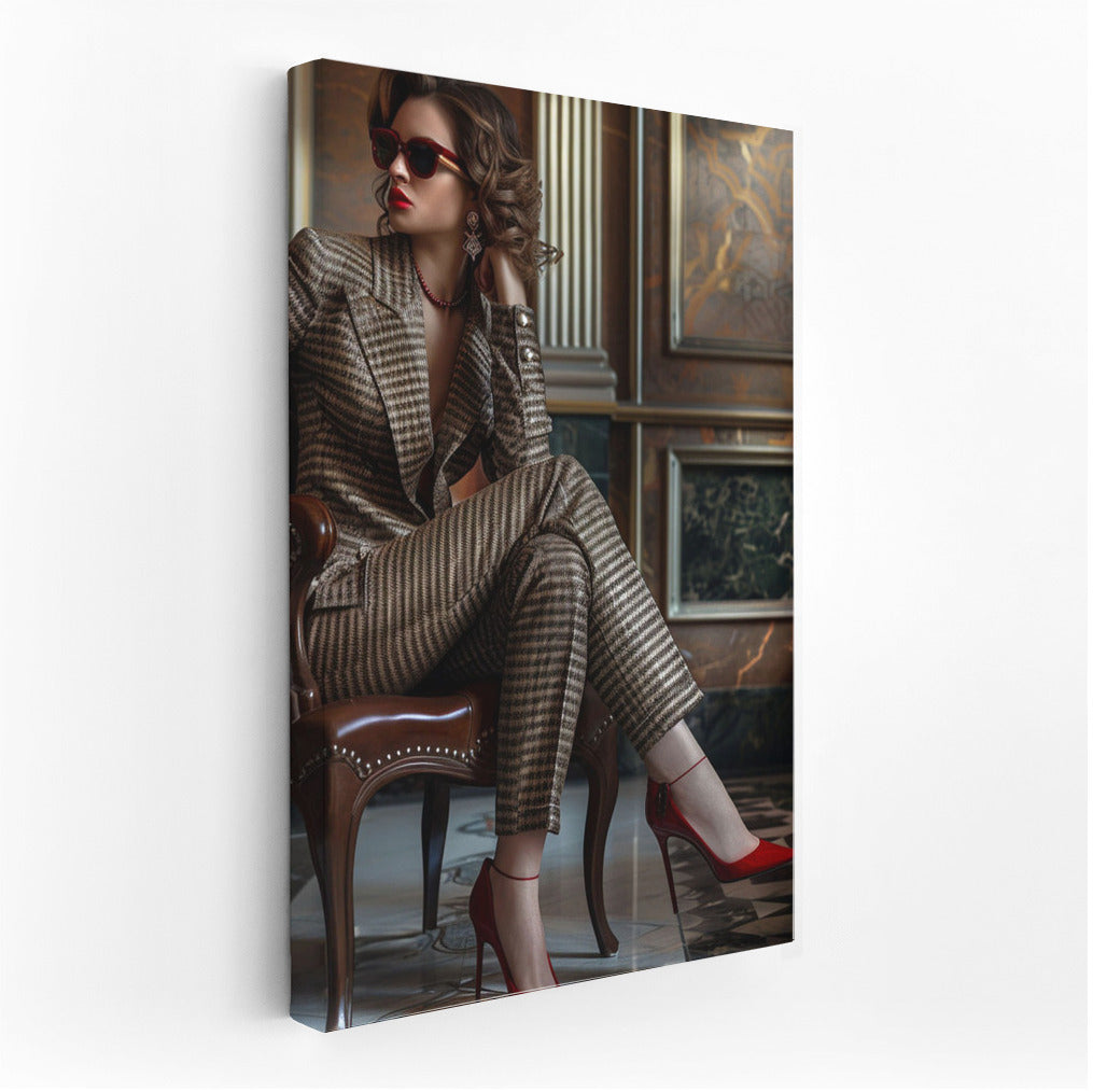 Elegant Lady in Modern Suit