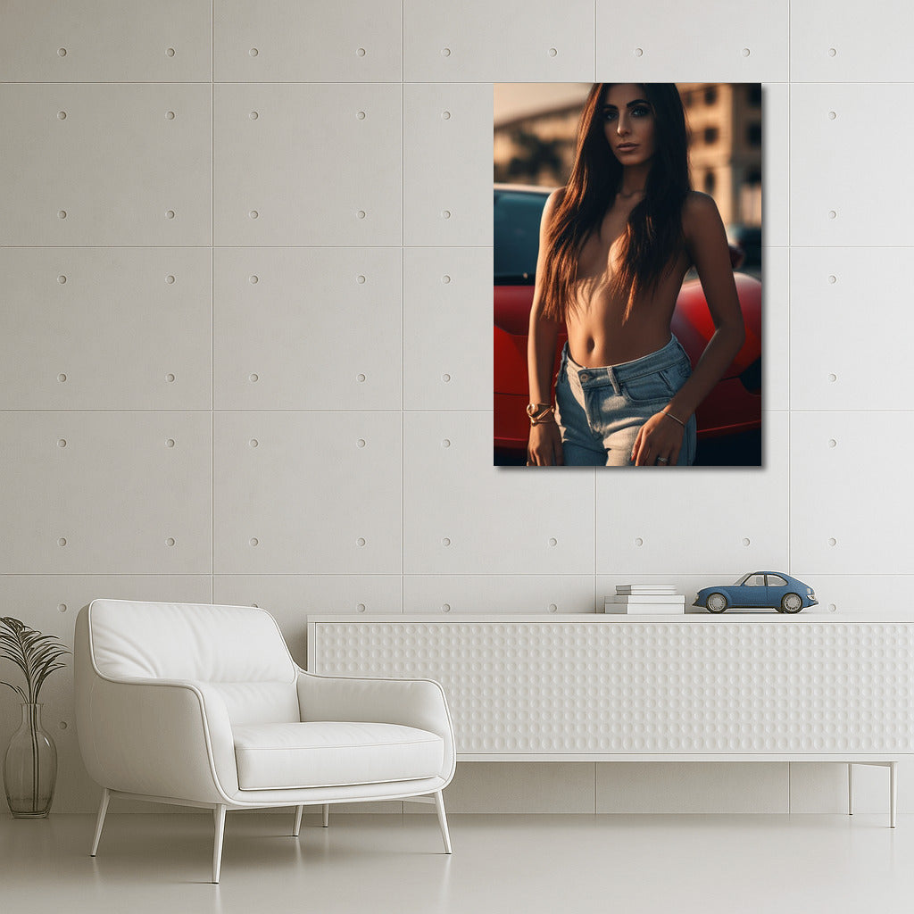 Latin American Boldness in a Bright Car: Wall Art With Women