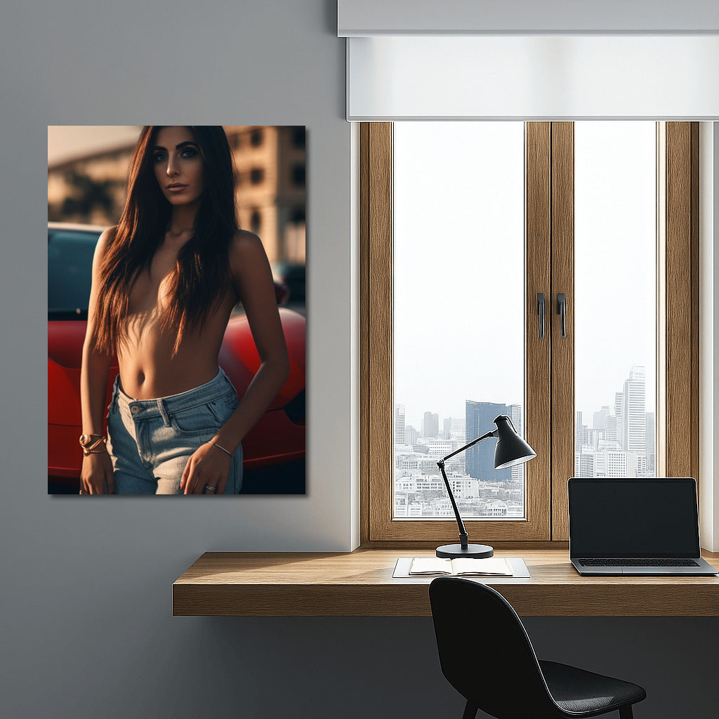 Latin American Boldness in a Bright Car: Wall Art With Women
