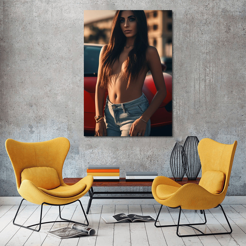 Latin American Boldness in a Bright Car: Wall Art With Women