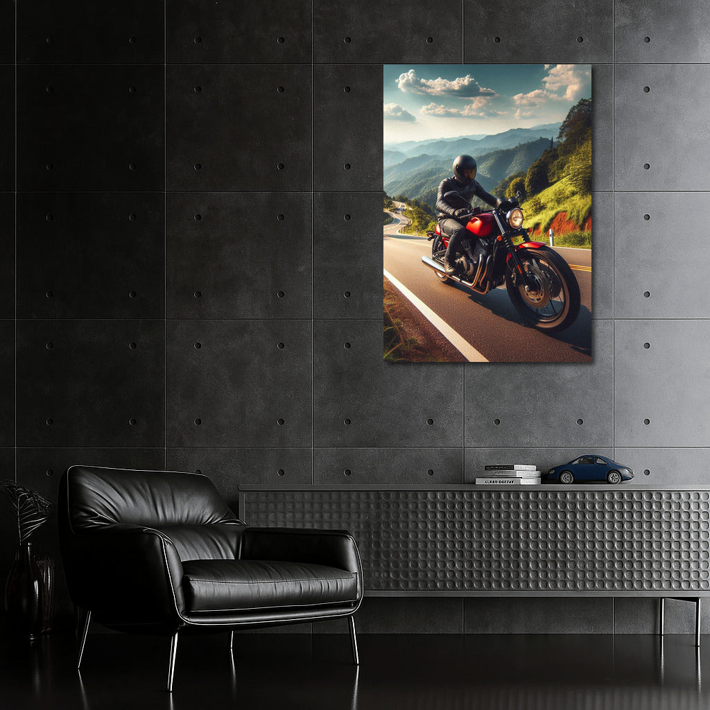 Freedom on the Mountain Highway: Cruiser in Motion