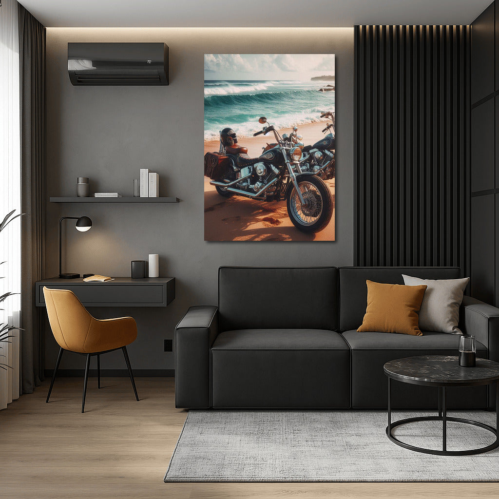 Sandy Beach Cruisers: Ocean Waves and Freedom
