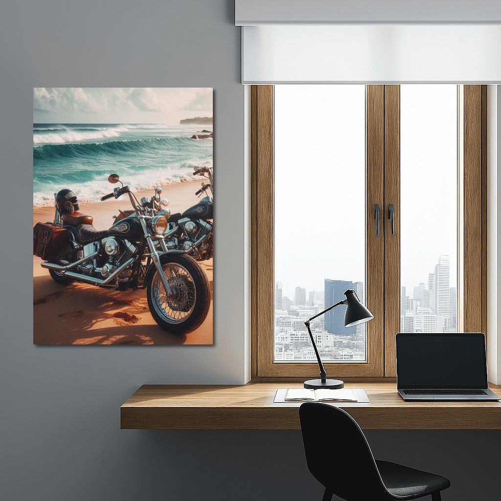 Sandy Beach Cruisers: Ocean Waves and Freedom