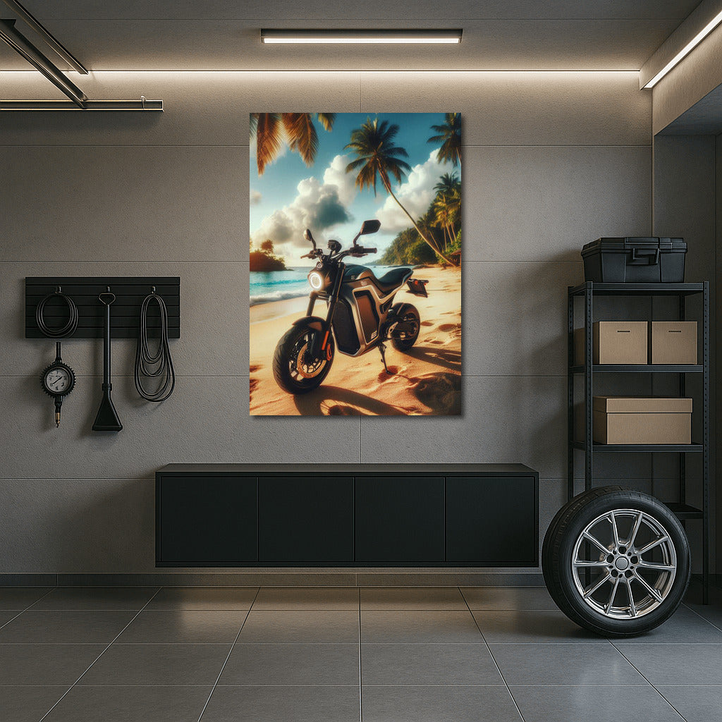 E-Bike on a Tropical Beach: Freedom and Adventure