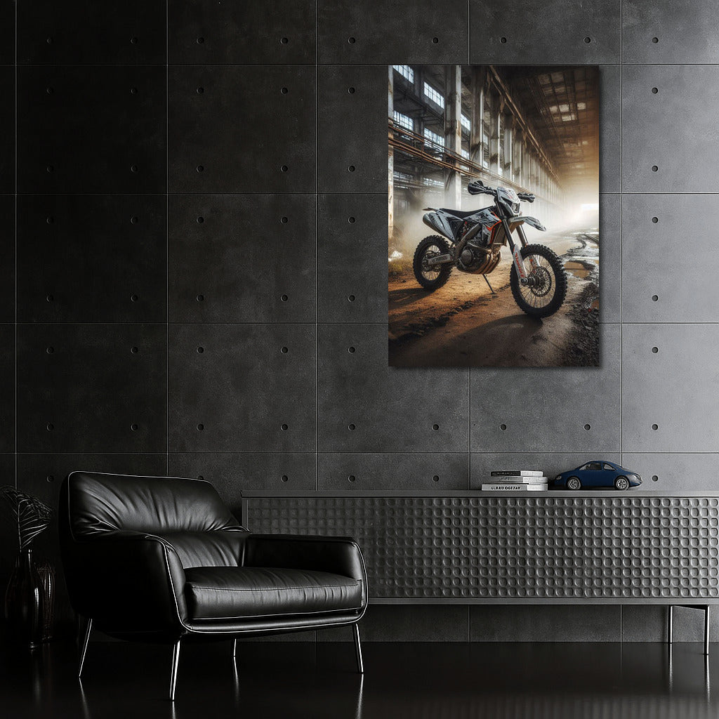 Enduro Bike in Abandoned Industrial Zone: Industrial Adventure