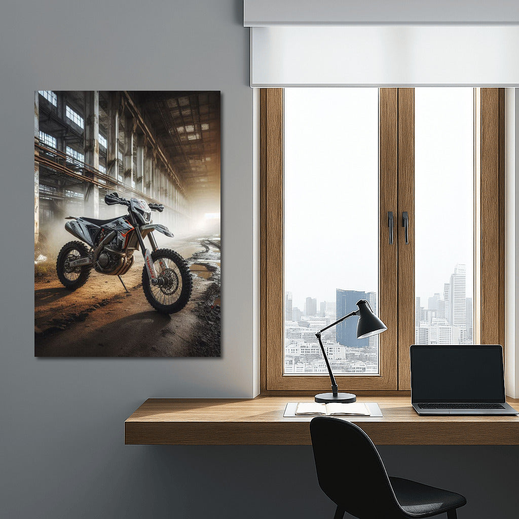 Enduro Bike in Abandoned Industrial Zone: Industrial Adventure