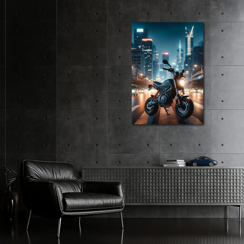 Night Vortex: Minibike in City Lights