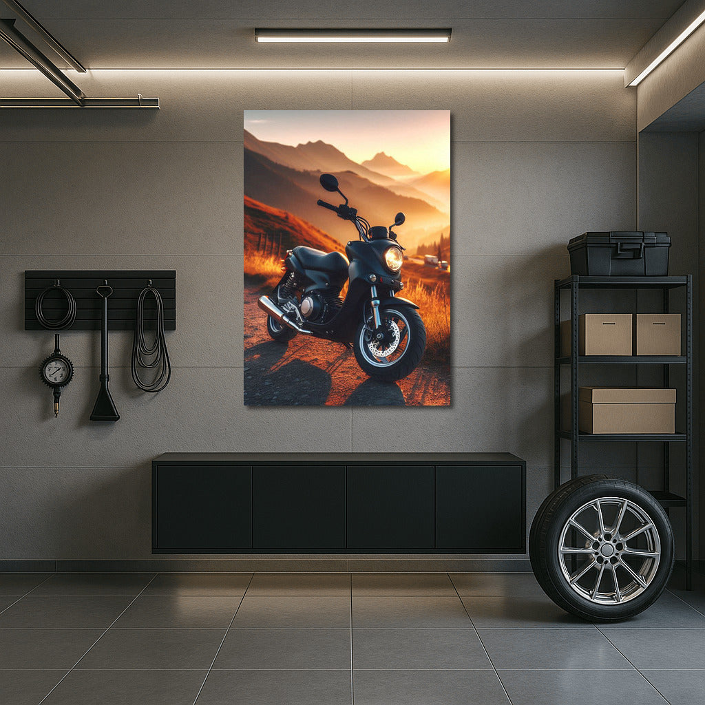 Minibike on Sunset Mountain Road: Freedom and Adventure