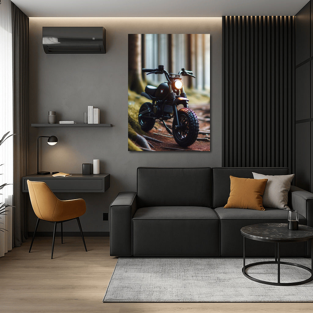 Minibike in the Mysterious Forest: A Scenery for Adventure Lovers