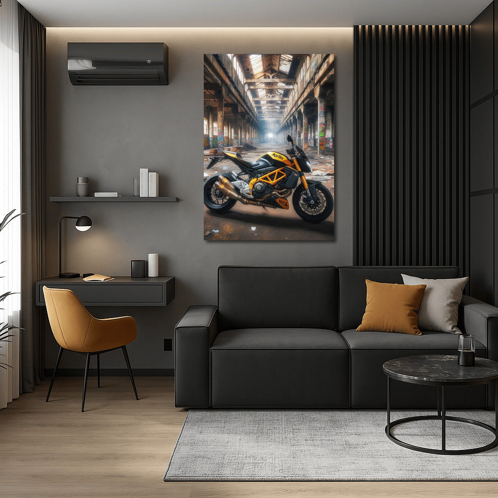Aprilia Motorcycle in Secrets of Abandoned Warehouse