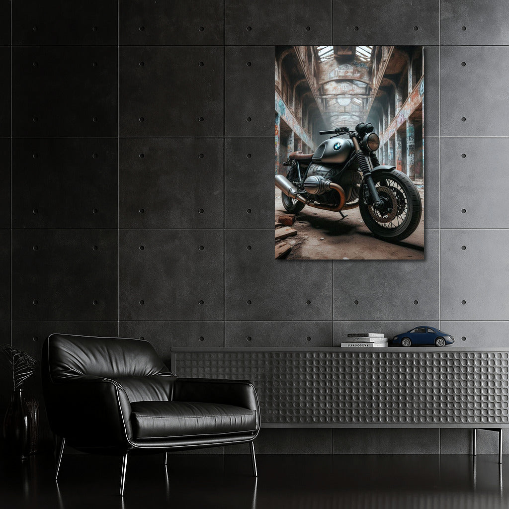 BMW Motorcycle: Industrial Masterpiece in Abandoned Warehouse
