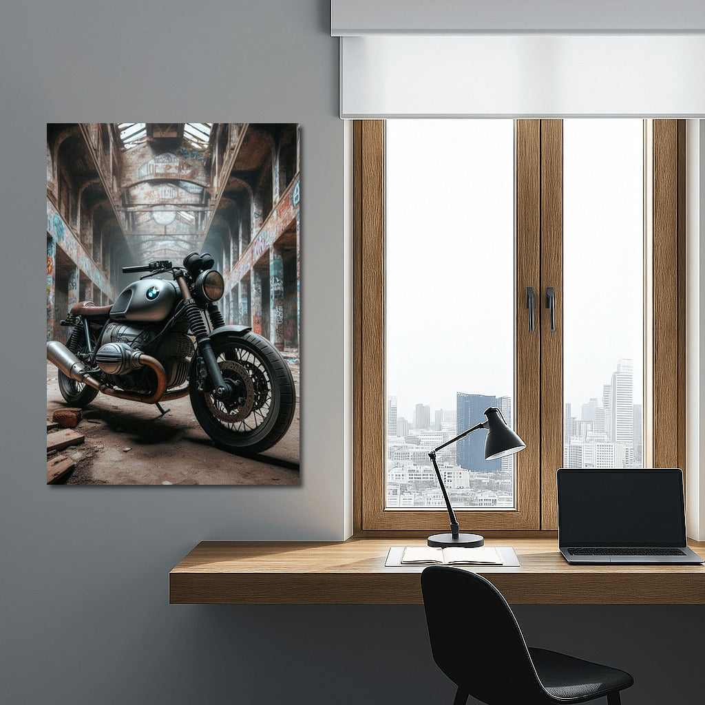 BMW Motorcycle: Industrial Masterpiece in Abandoned Warehouse