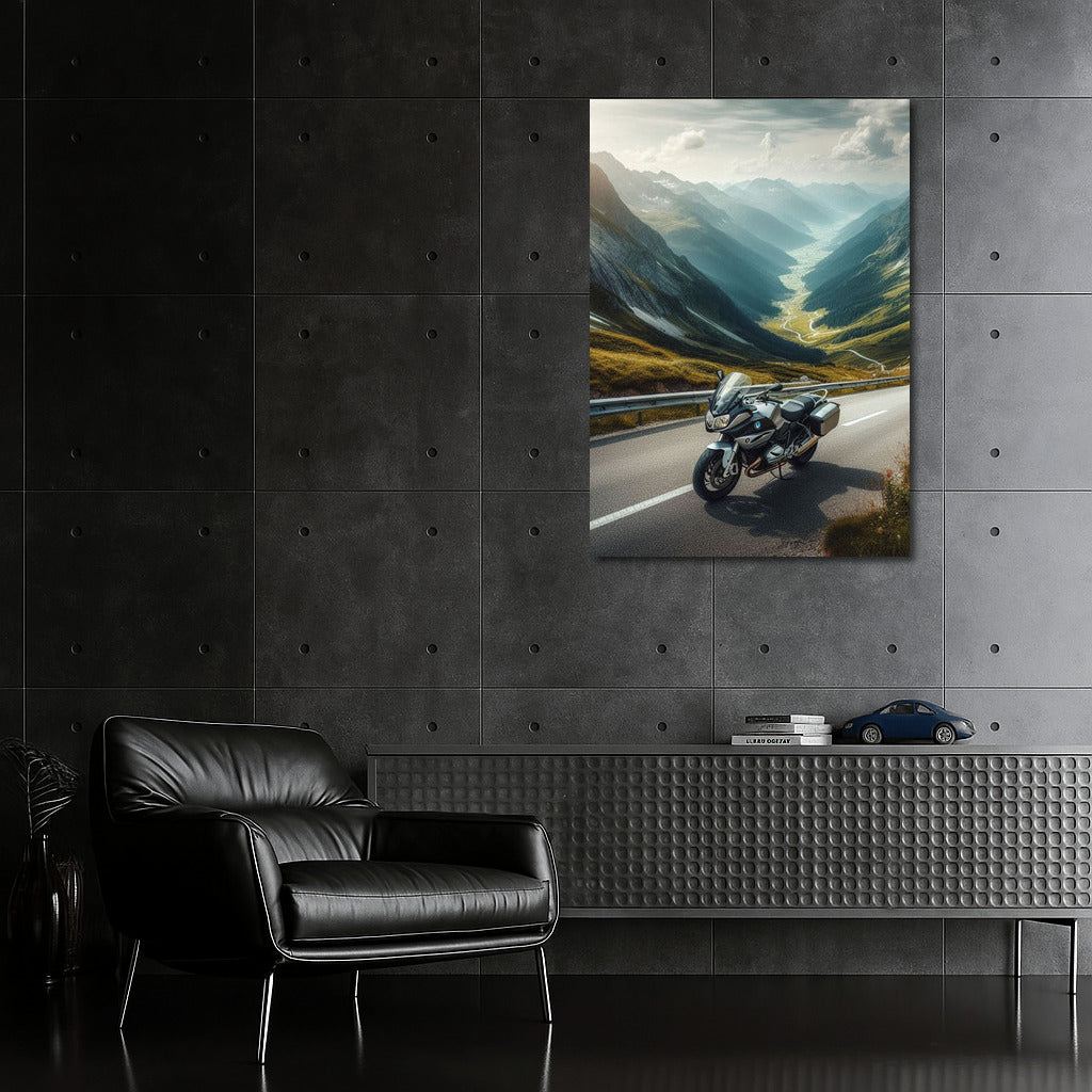 BMW Motorcycle on Mountain Road: Freedom and Speed