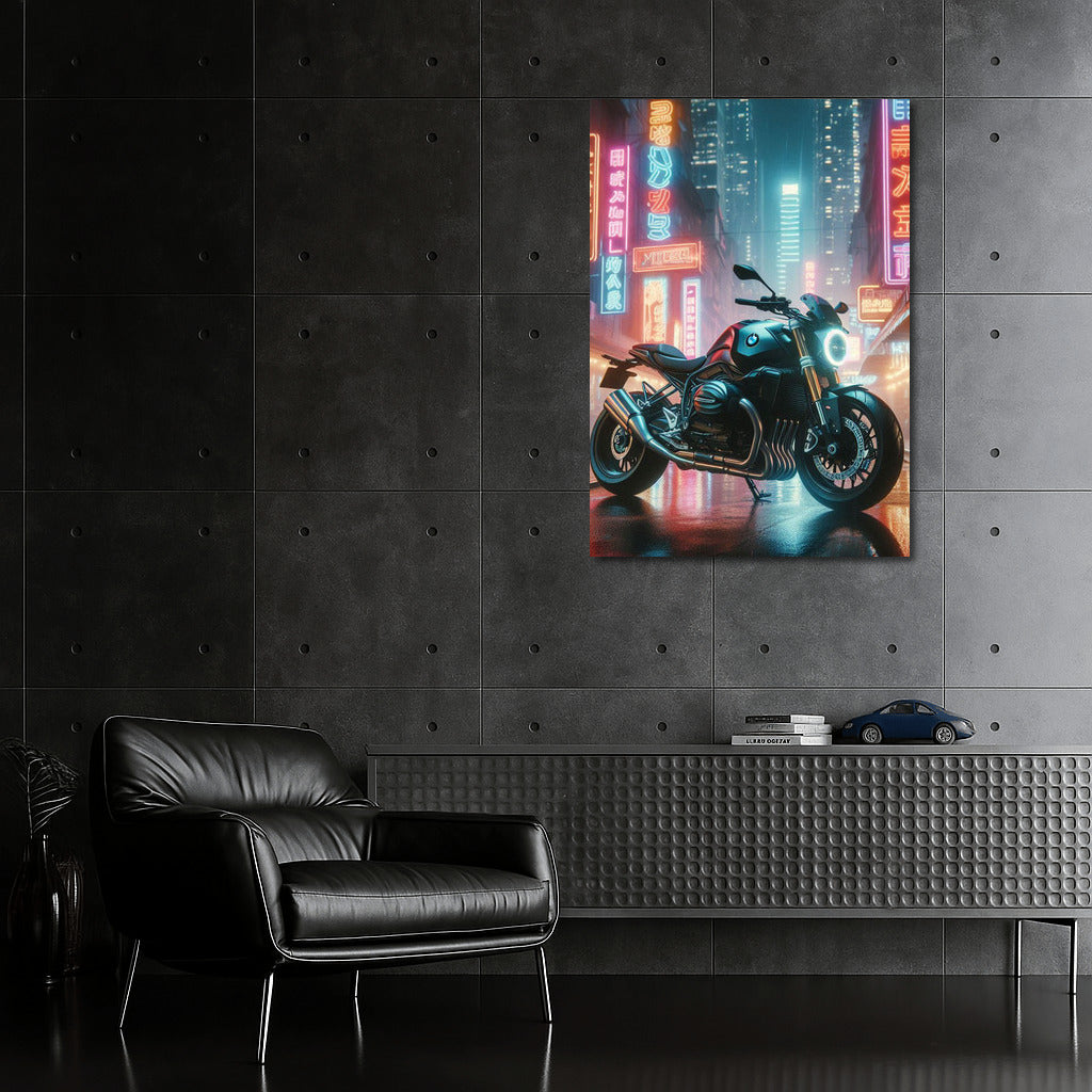 Neon BMW: Speed of Night on City Streets