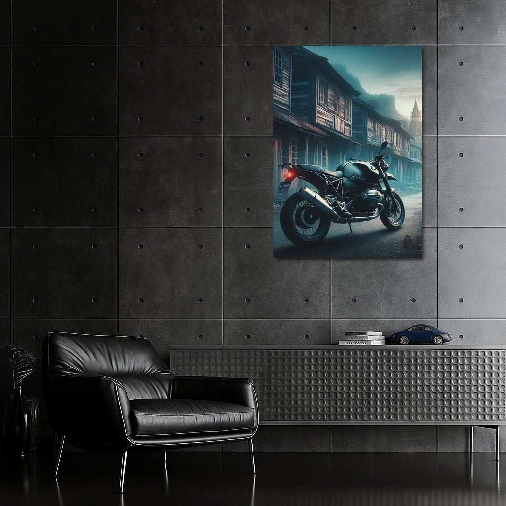 BMW Motorcycle in Ghost Town: Speed and Mystery