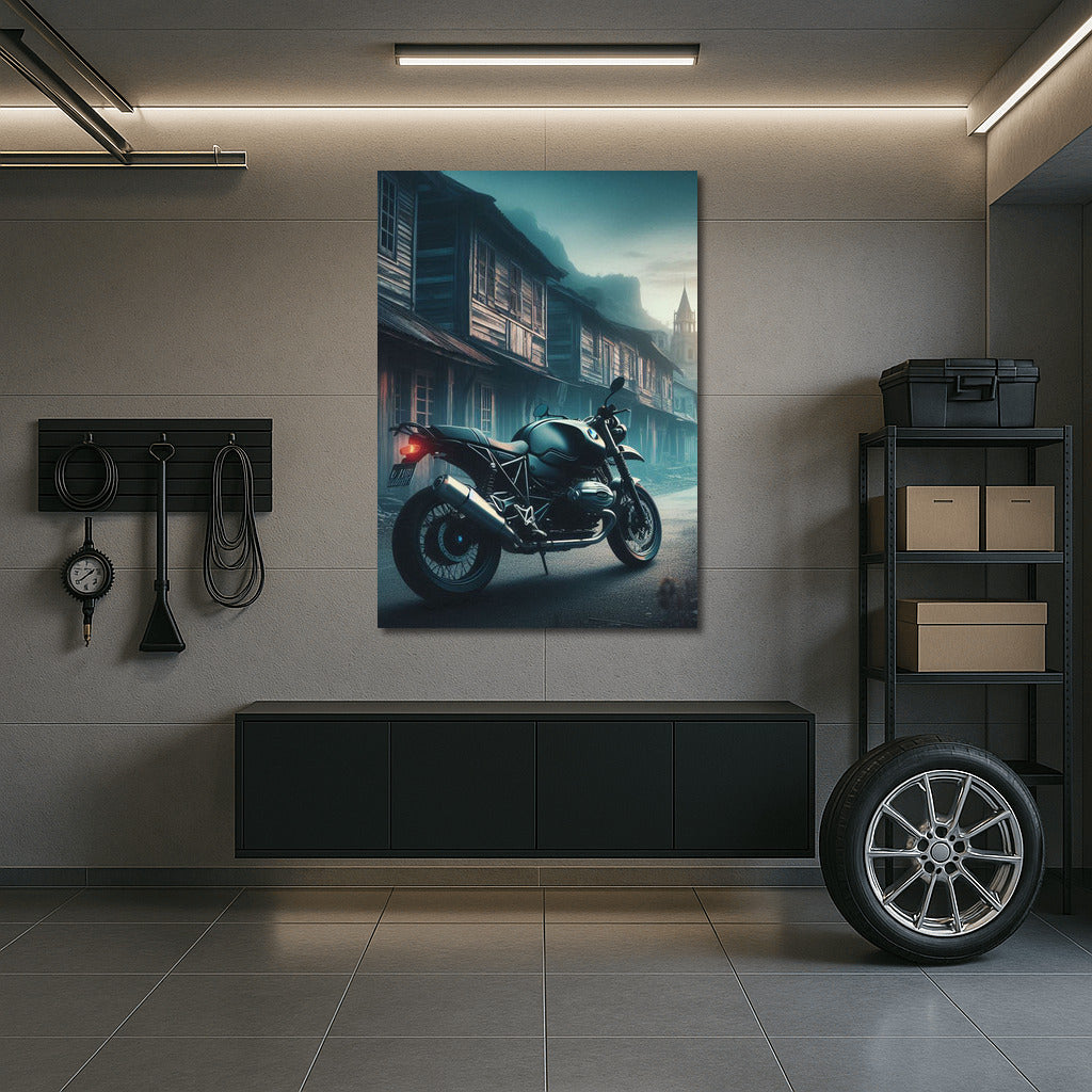 BMW Motorcycle in Ghost Town: Speed and Mystery