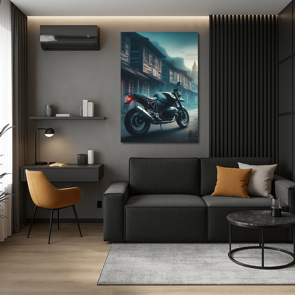 BMW Motorcycle in Ghost Town: Speed and Mystery
