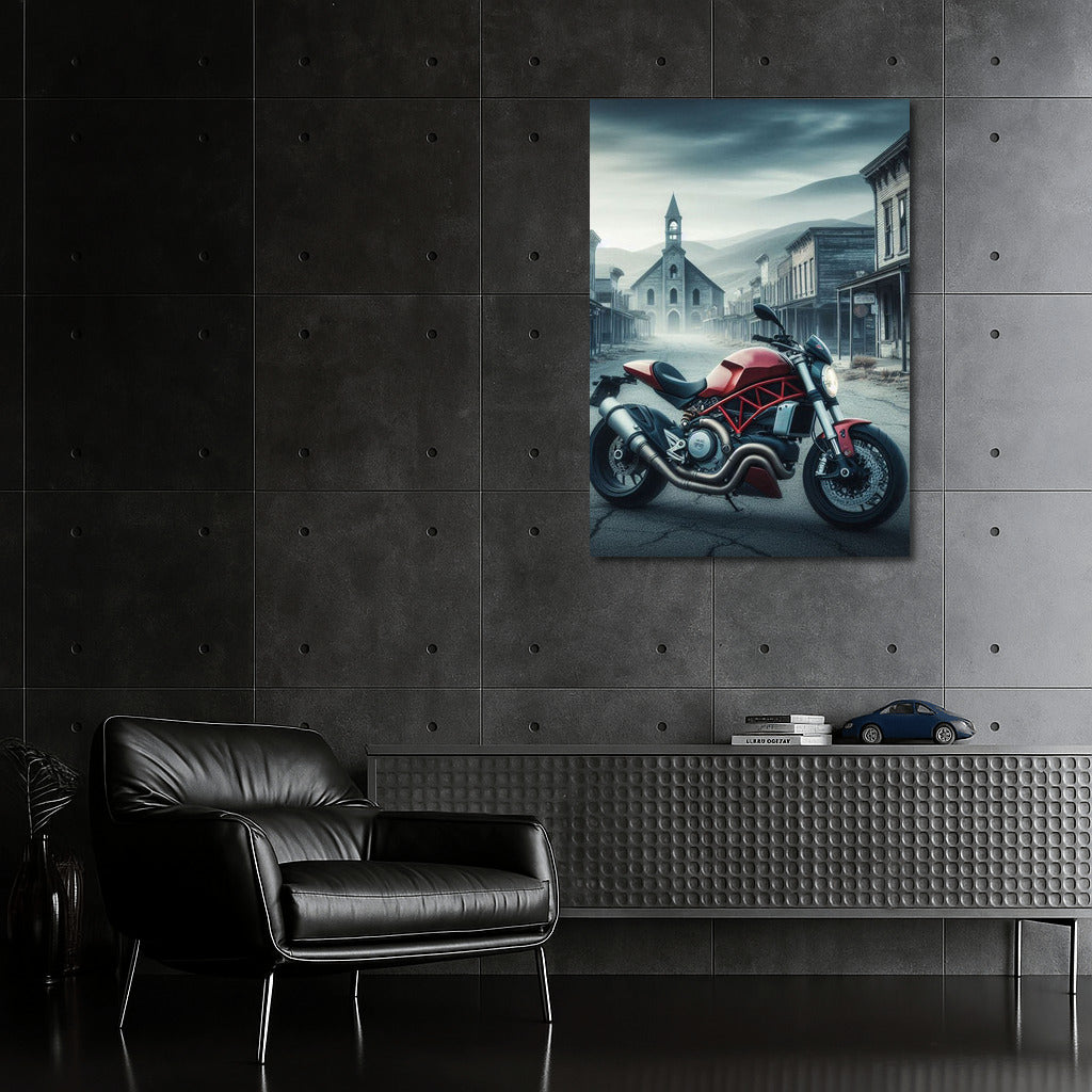Ducati in the Ghost Town: Speed and Mystery