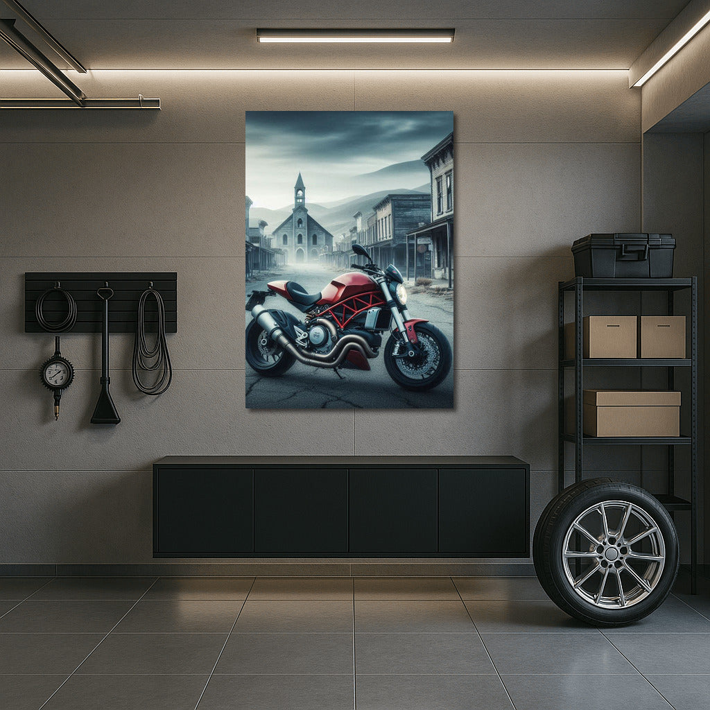 Ducati in the Ghost Town: Speed and Mystery