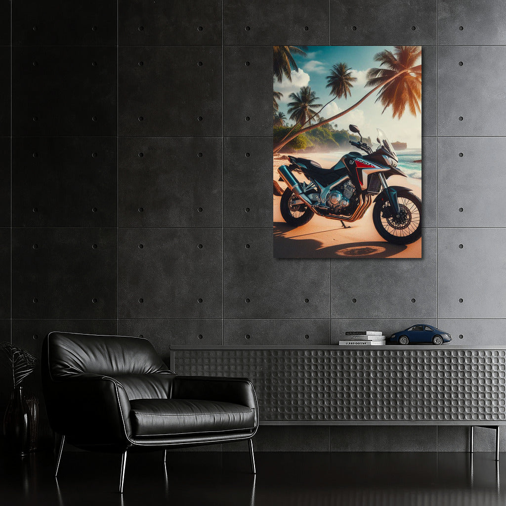 Freedom on Honda: Tropical Bike on the Beach