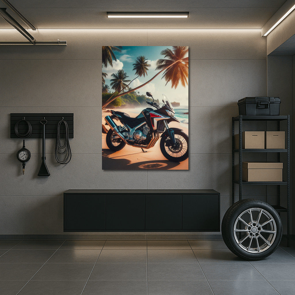 Freedom on Honda: Tropical Bike on the Beach