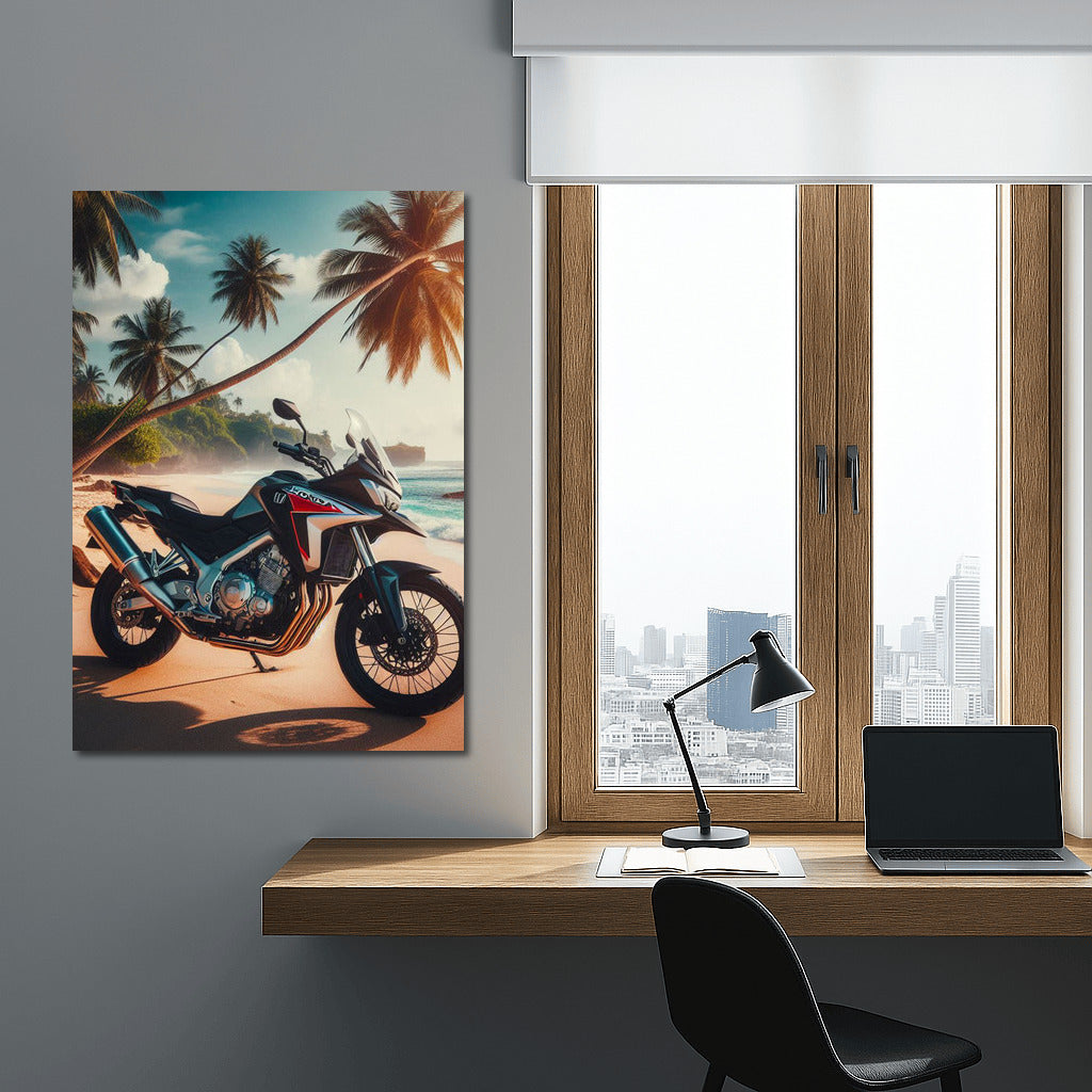 Freedom on Honda: Tropical Bike on the Beach