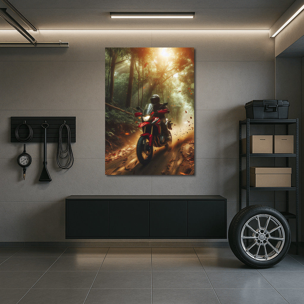 Freedom on Wheels: Honda on a Forest Trail
