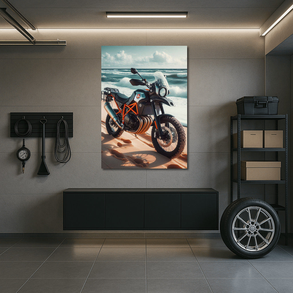 Husqvarna on the Sandy Shore: Freedom Among the Ocean Waves