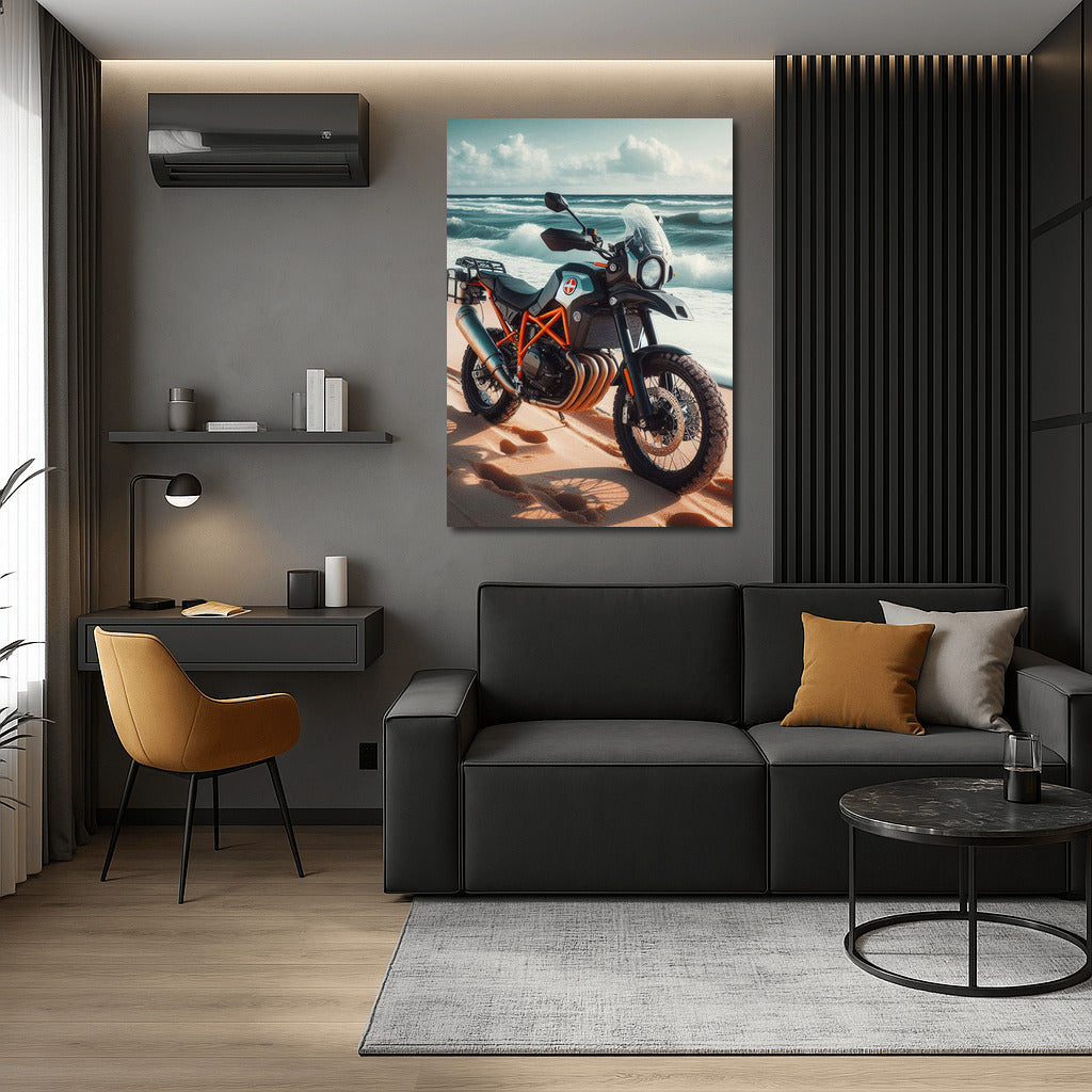 Husqvarna on the Sandy Shore: Freedom Among the Ocean Waves