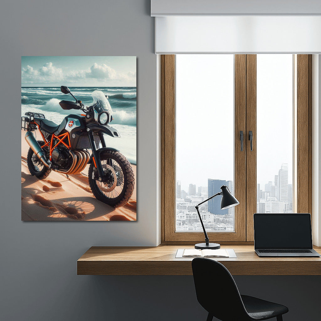 Husqvarna on the Sandy Shore: Freedom Among the Ocean Waves
