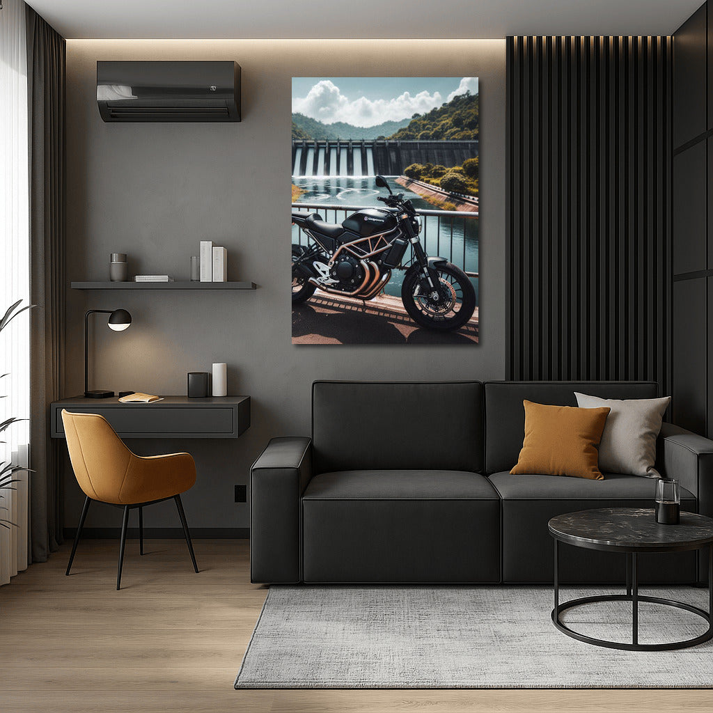 Freedom on the Dam: Husqvarna Motorcycle at the Epicenter of Power