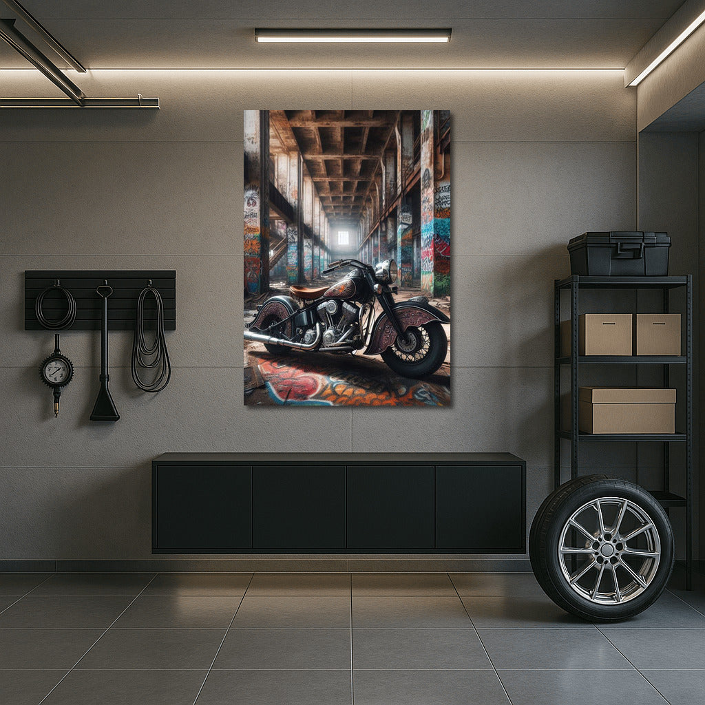 Freedom on Wheels: Indian in an Abandoned Warehouse