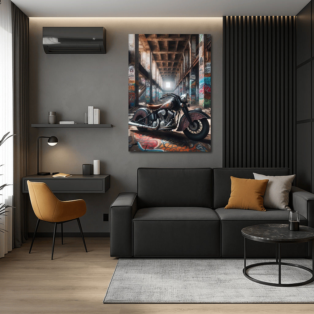 Freedom on Wheels: Indian in an Abandoned Warehouse