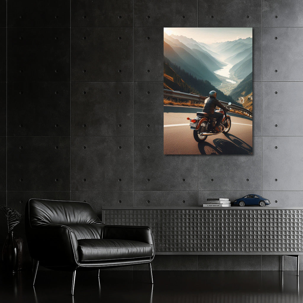 Freedom on Wheels: Indian Motorcycle on a Mountain Road