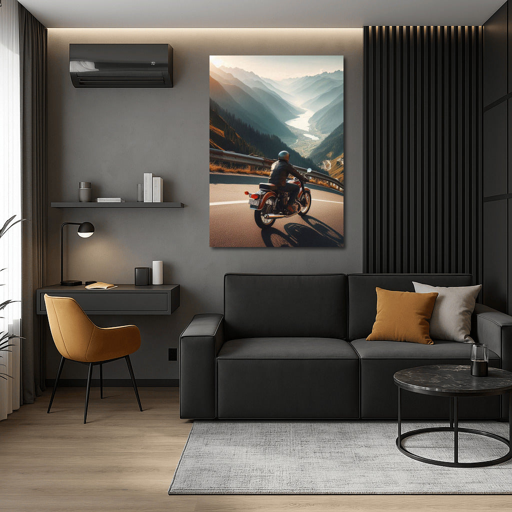 Freedom on Wheels: Indian Motorcycle on a Mountain Road