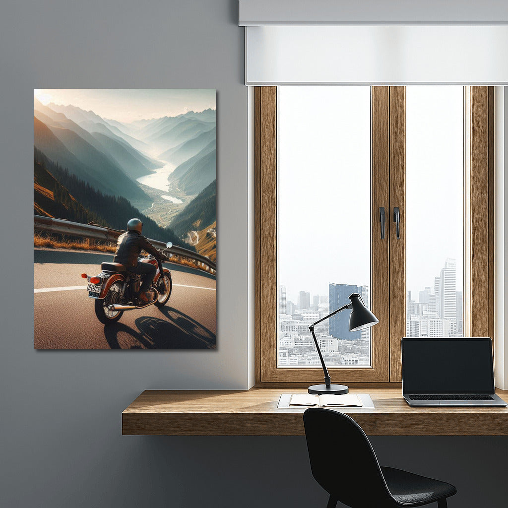 Freedom on Wheels: Indian Motorcycle on a Mountain Road