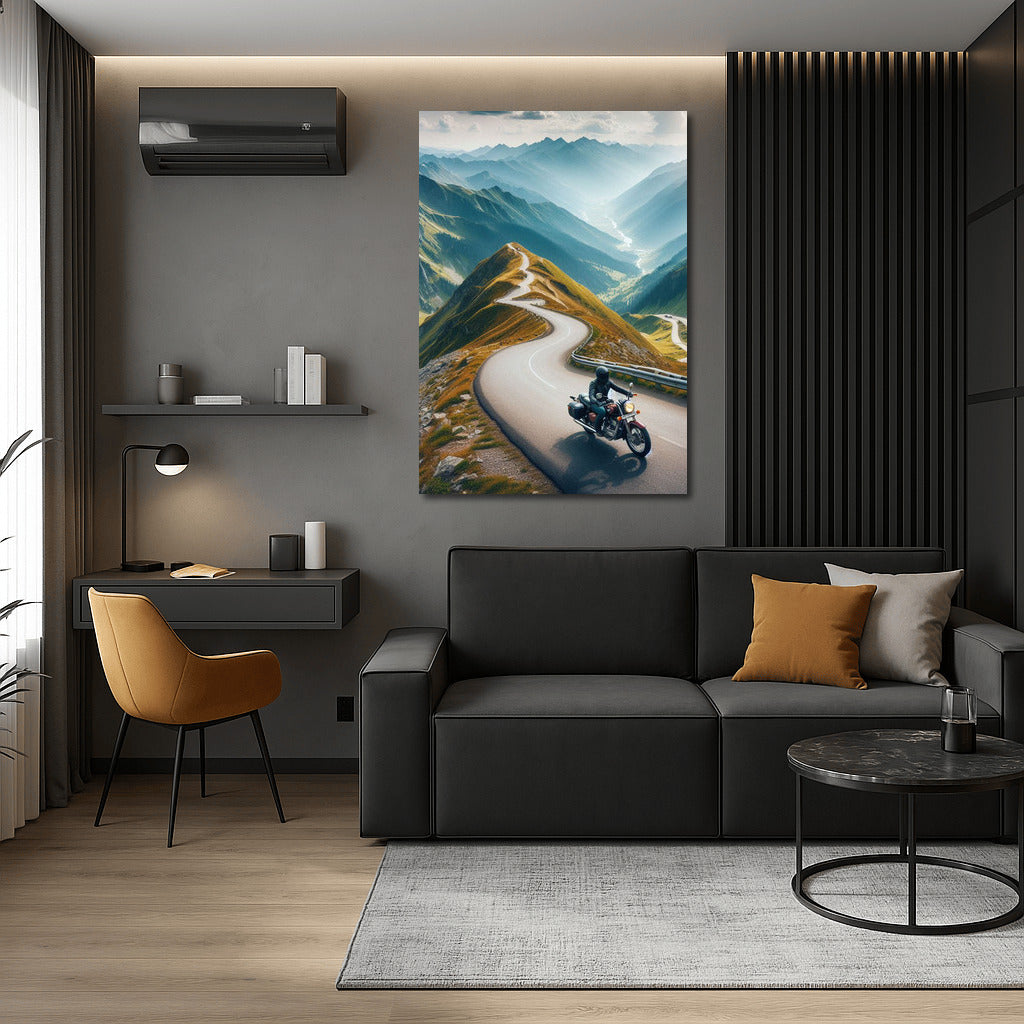 Freedom on the Turn: Indian Motorcycle on Mountain Serpentine