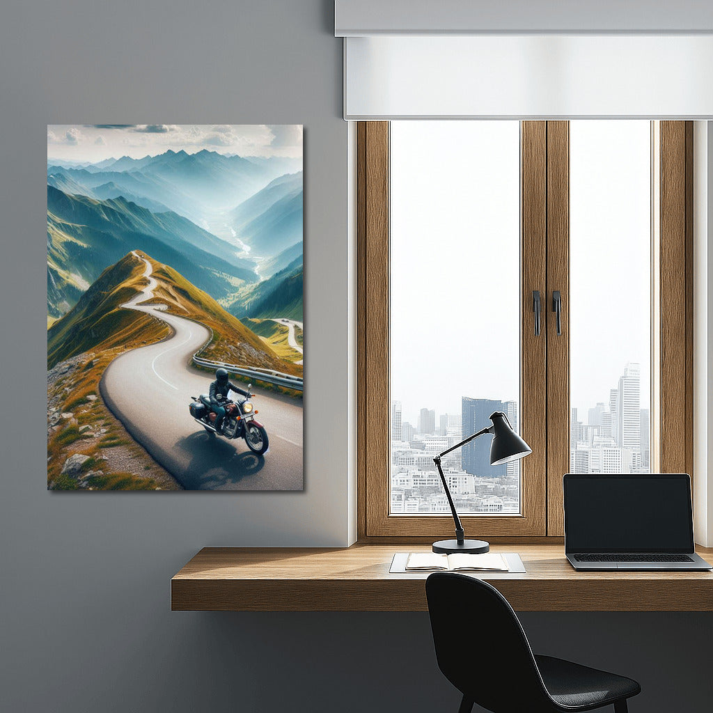 Freedom on the Turn: Indian Motorcycle on Mountain Serpentine