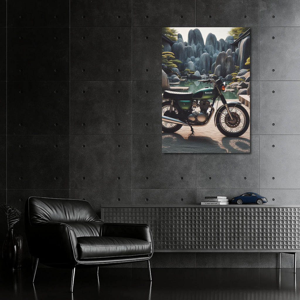 Kawasaki in the Stone Garden: Harmony of Nature and Technology