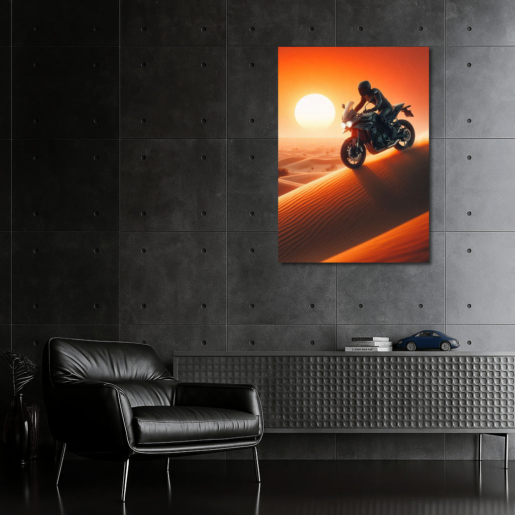 Triumph at Sunset: Freedom in the Desert