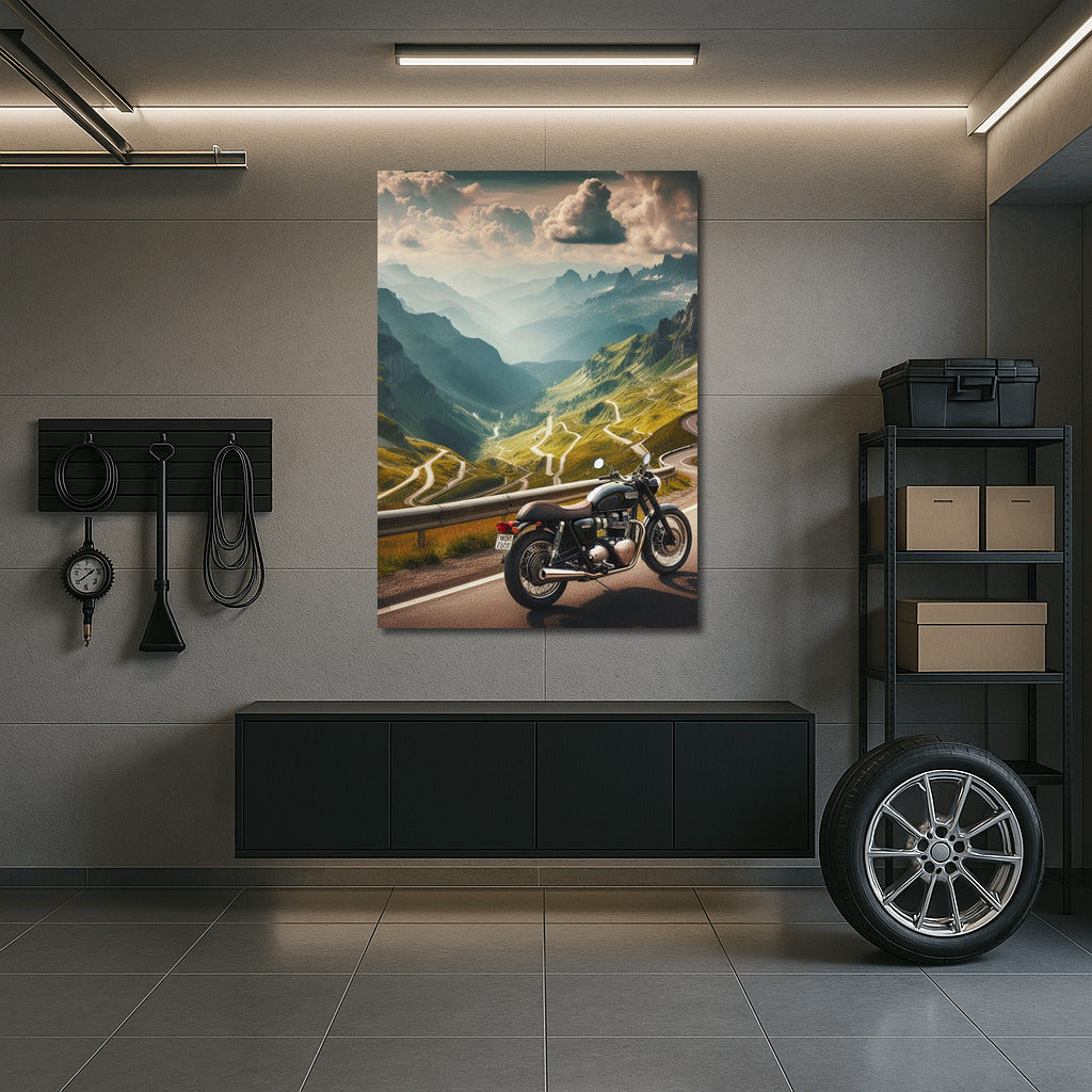 Triumph on Top: Mountain Road Bike for Fast Travel