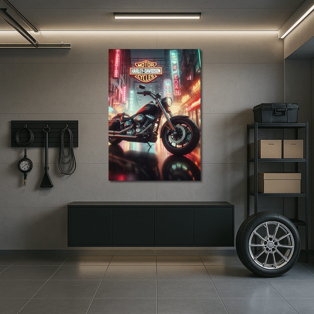 Night Freedom: Harley-Davidson on City Streets