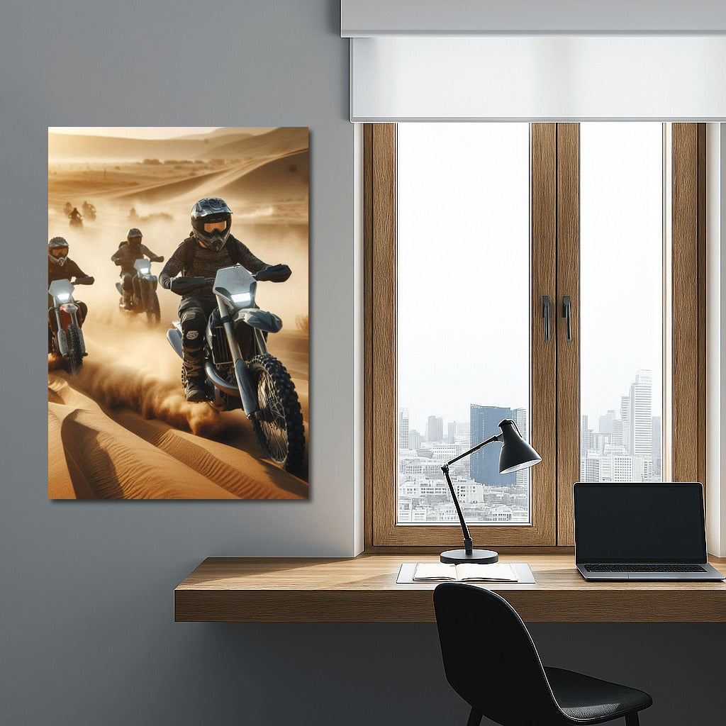 Extreme Race: Motorcycles in Desert Dunes