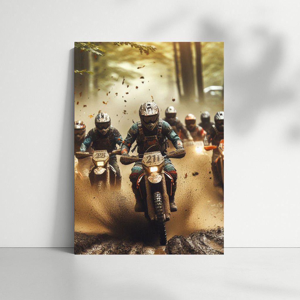 Adrenaline in the Forest: Off-Road Motorcycles in Motion