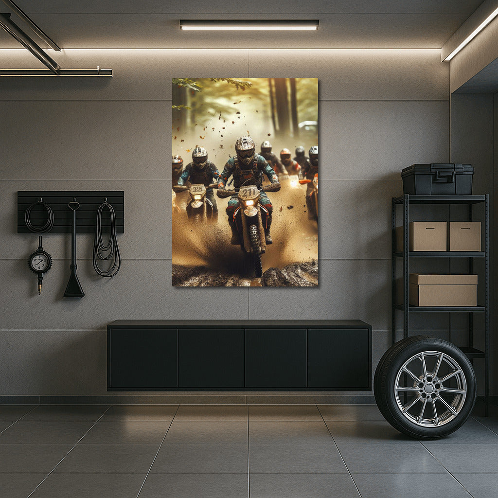 Adrenaline in the Forest: Off-Road Motorcycles in Motion