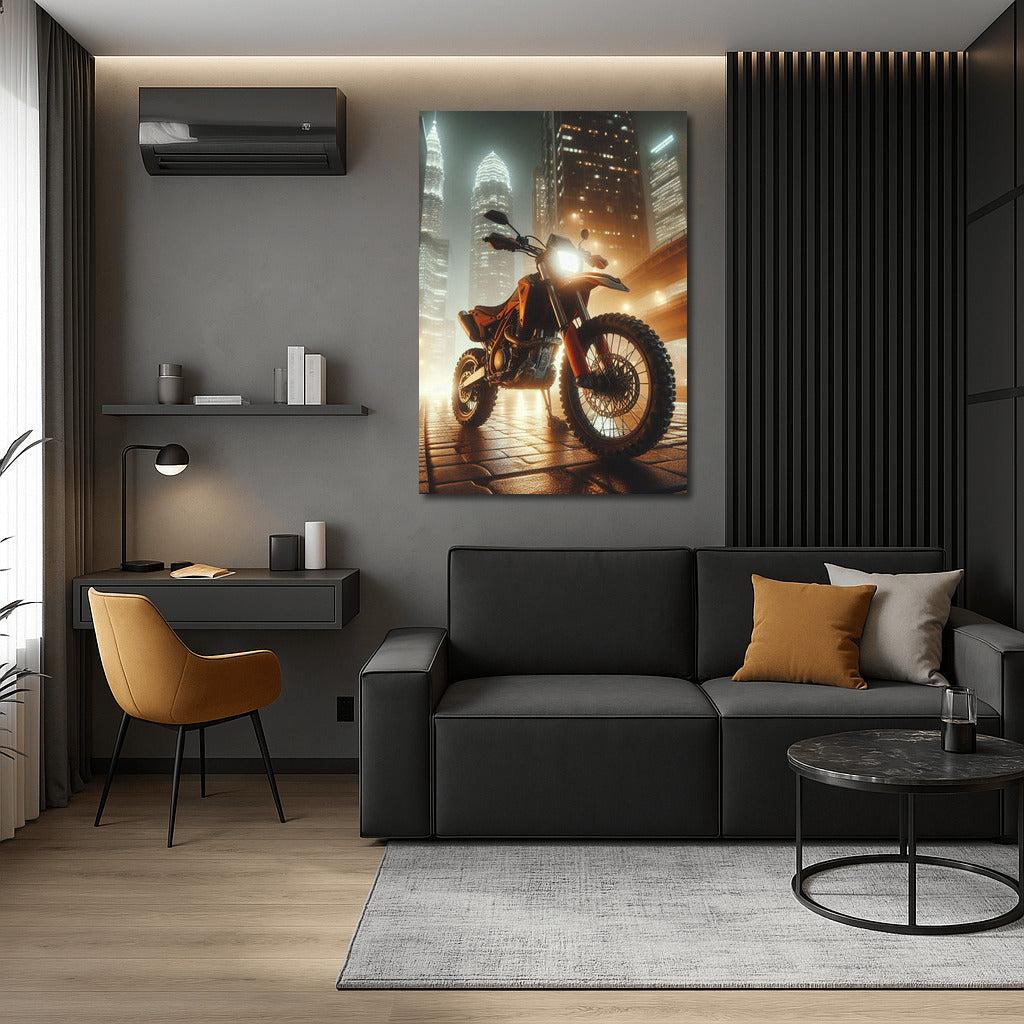 Night Raid: Off-Road Motorcycles in City Streets