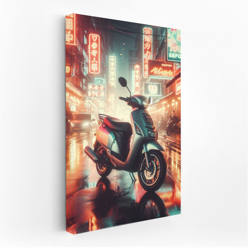 Neon Scooter: Night City Streets