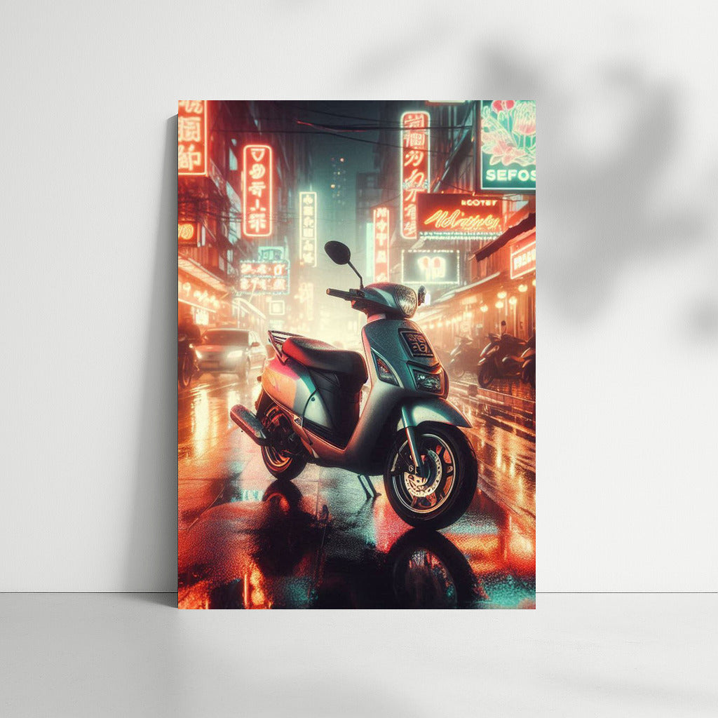 Neon Scooter: Night City Streets