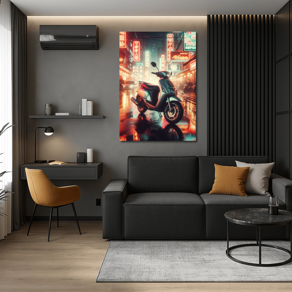 Neon Scooter: Night City Streets